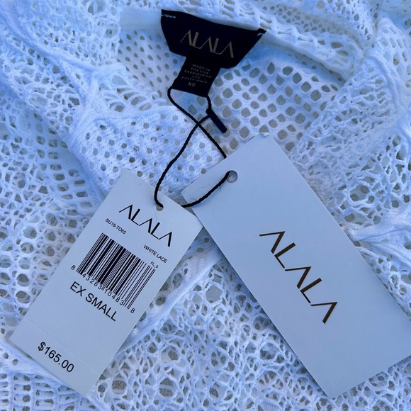 New with tags! Alala Pullover White Lace Boho Crochet New Sz. XS - Picture 5 of 8